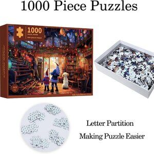 1000 Pieces, Colorful Christmas Shop Jigsaw Puzzle - Sealed Box